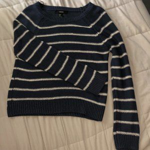 F21 Striped Blue Sweater